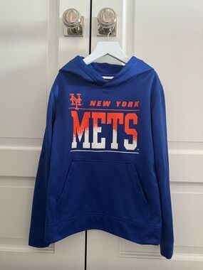 Royal Blue Youth Mets Fleece Hoodie